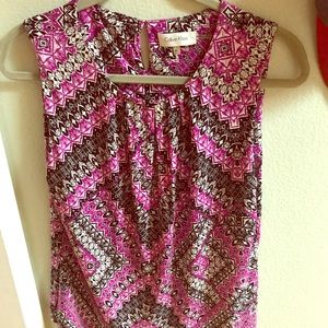 Calvin Klein multi colored sleeveless shirt